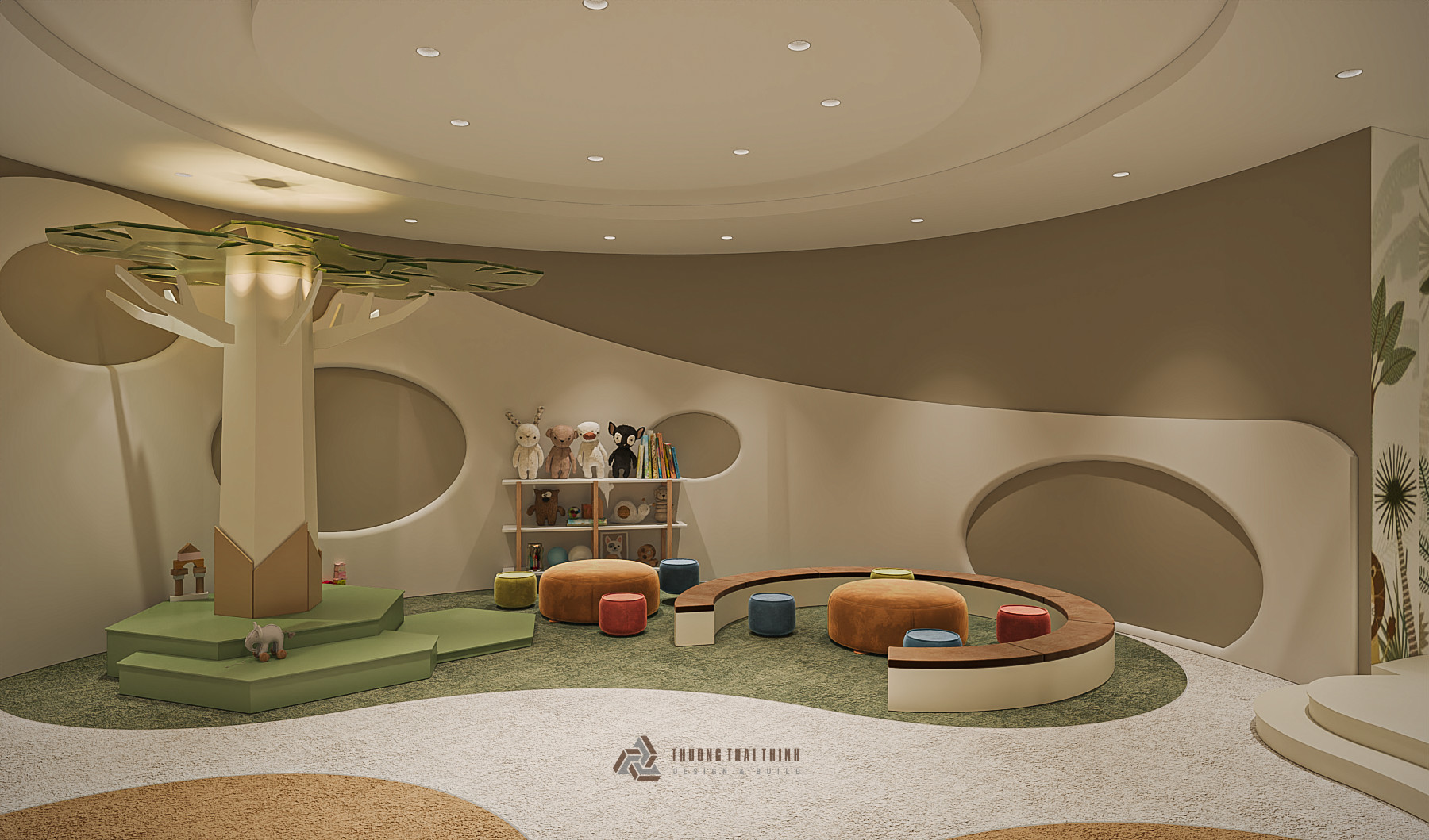 Bản Vẽ 3D Trung Tâm Ngoại Ngữ Thanh Lê: Giải Pháp Setup Nội Thất Cần Thơ Chuyên Nghiệp 15 Bản vẽ 3D phòng học ngoại ngữ hiện đại
