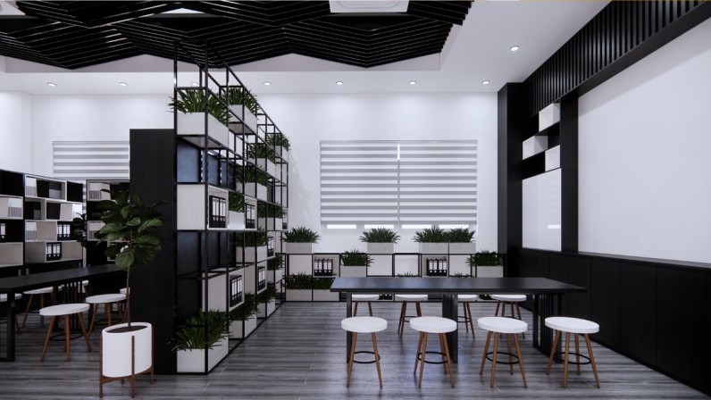 Thi Công Nội Thất Cần Thơ Trọn Gói: Toàn Cảnh Thiết Kế 3D Văn Phòng Khu F - Nhà Máy FVN 177 Văn phòng làm việc FVN 21