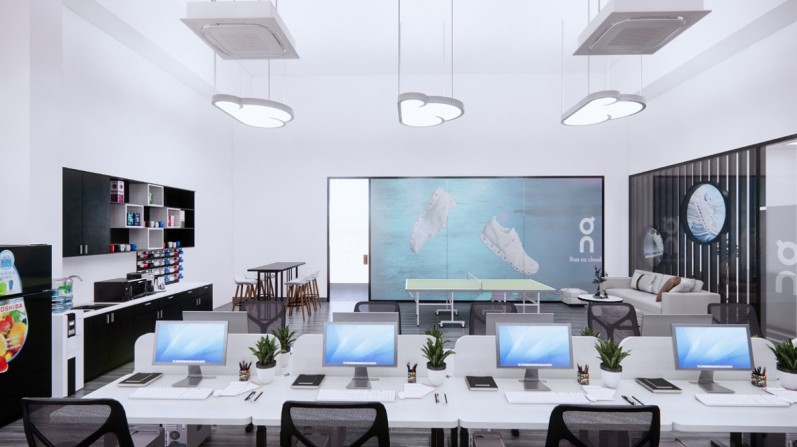 Thi Công Nội Thất Cần Thơ Trọn Gói: Toàn Cảnh Thiết Kế 3D Văn Phòng Khu F - Nhà Máy FVN 195 Khu chức năng văn phòng FVN 39