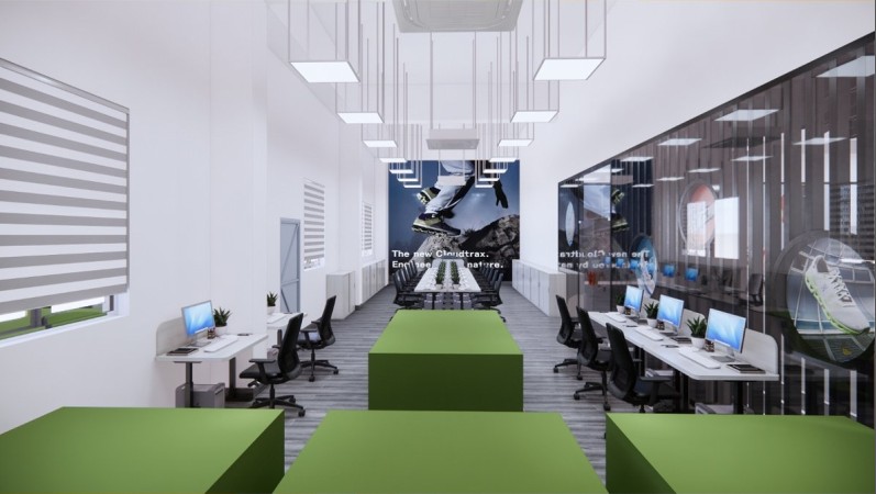 Thi Công Nội Thất Cần Thơ Trọn Gói: Toàn Cảnh Thiết Kế 3D Văn Phòng Khu F - Nhà Máy FVN 197 Khu chức năng văn phòng FVN 41