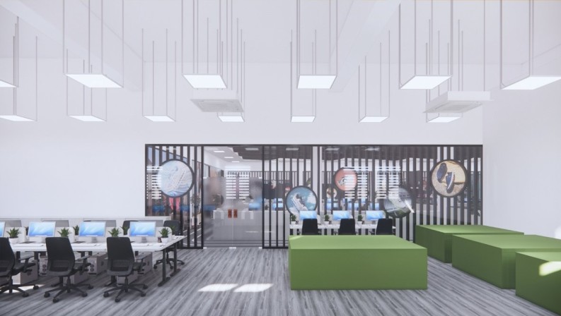 Thi Công Nội Thất Cần Thơ Trọn Gói: Toàn Cảnh Thiết Kế 3D Văn Phòng Khu F - Nhà Máy FVN 201 Khu chức năng văn phòng FVN 45