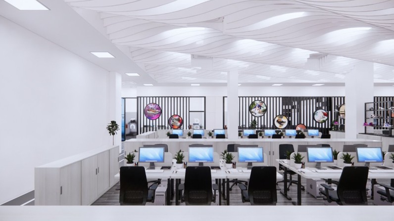 Thi Công Nội Thất Cần Thơ Trọn Gói: Toàn Cảnh Thiết Kế 3D Văn Phòng Khu F - Nhà Máy FVN 209 Phòng họp văn phòng FVN 53