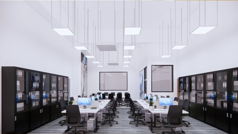 Thi Công Nội Thất Cần Thơ Trọn Gói: Toàn Cảnh Thiết Kế 3D Văn Phòng Khu F - Nhà Máy FVN 223 Văn phòng quản lý FVN 67