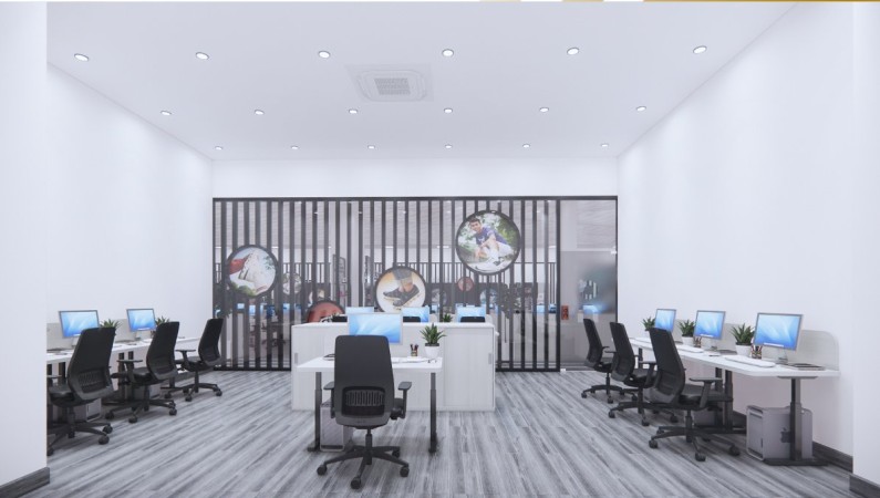 Thi Công Nội Thất Cần Thơ Trọn Gói: Toàn Cảnh Thiết Kế 3D Văn Phòng Khu F - Nhà Máy FVN 234 Văn phòng quản lý FVN 78