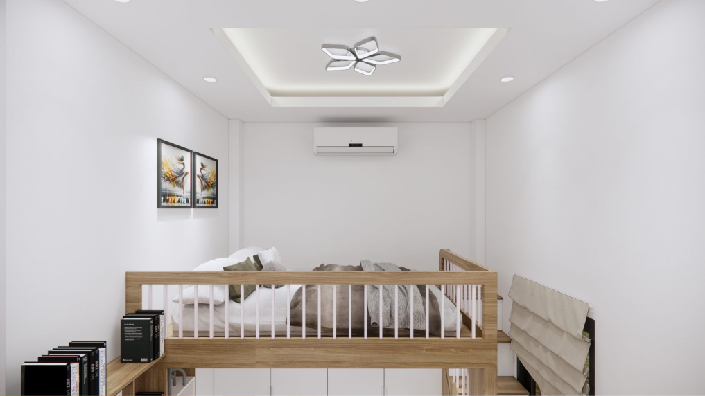 Thi Công Nội Thất Cần Thơ Trọn Gói: Giải Pháp Phòng Ngủ Tinh Gọn, Tối Ưu Diện Tích 20 Cầu thang tích hợp ngăn kéo