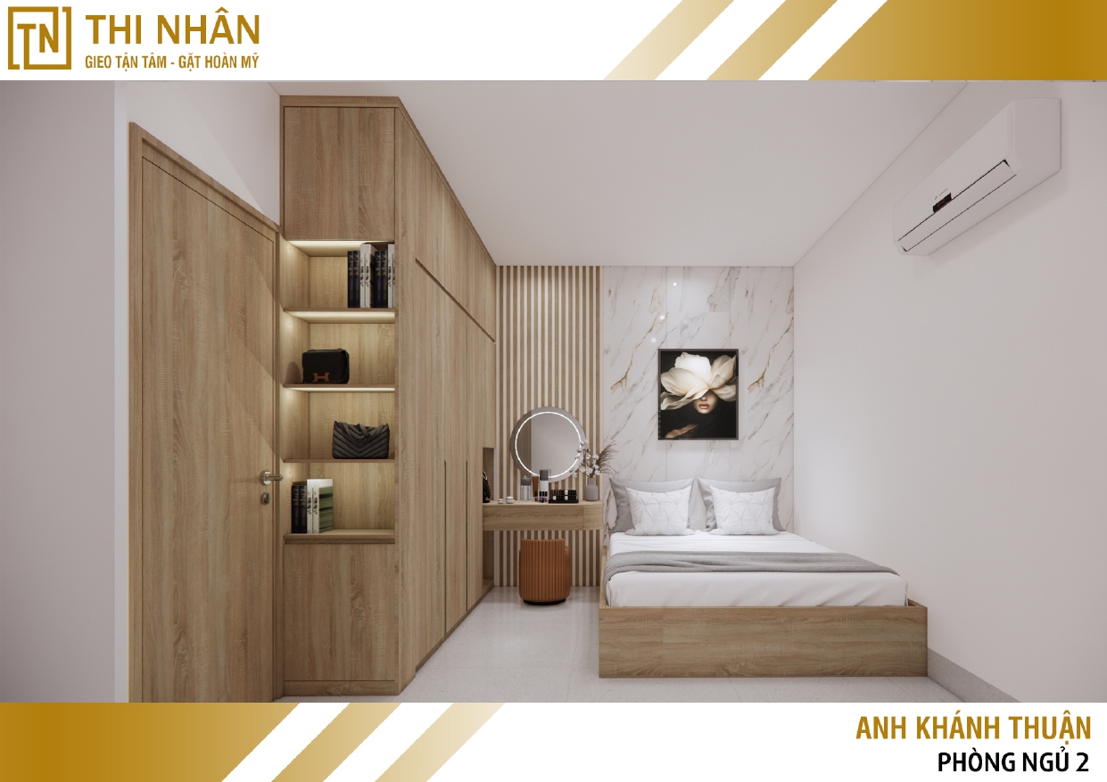 Thiết Kế 3D Nội Thất Căn Hộ Tại Cần Thơ: Giải Pháp Bố Trí Không Gian Trực Quan 23 Góc làm việc trong phòng ngủ
