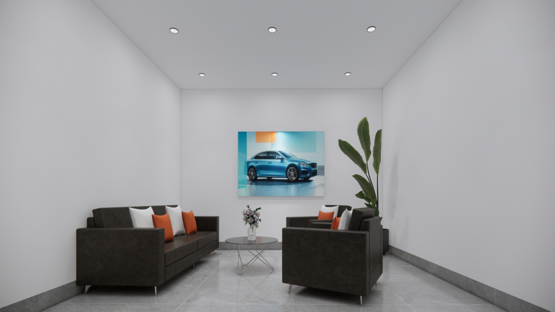 Thi Công Nội Thất Cần Thơ Trọn Gói: Dự Án Showroom Ô Tô Geely Từ Bản Vẽ 3D Đến Thực Tế 74 Bản vẽ 3D Showroom Geely 2