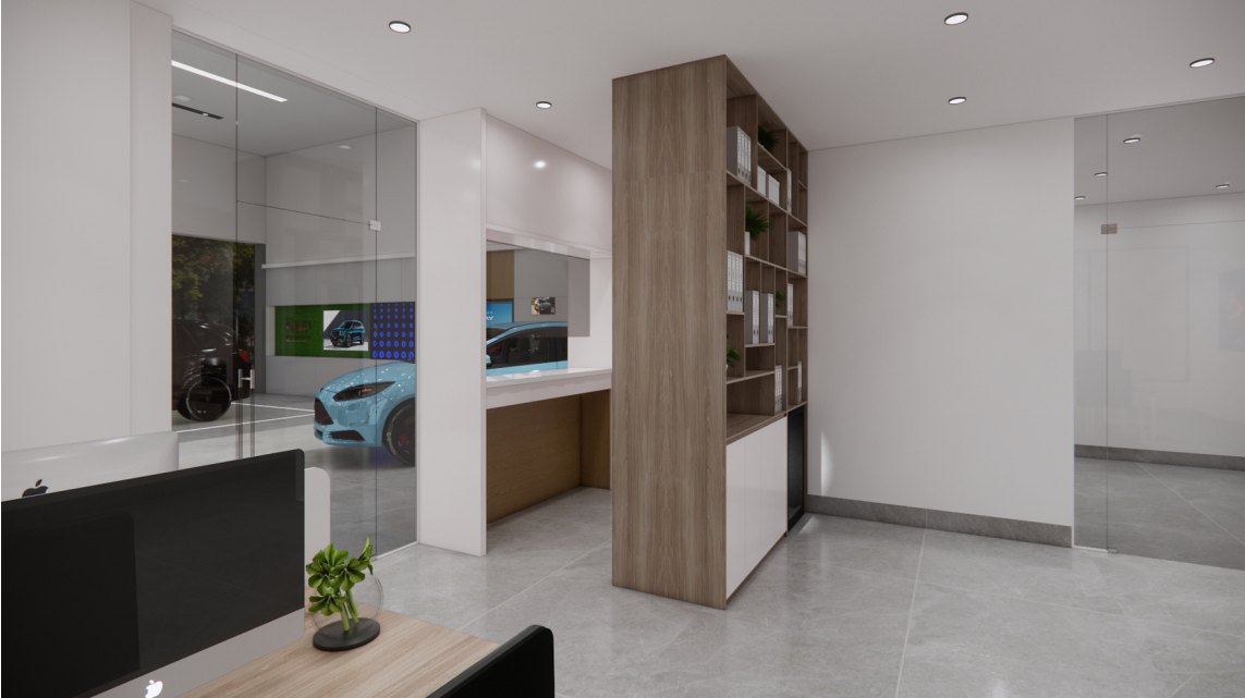 Thi Công Nội Thất Cần Thơ Trọn Gói: Dự Án Showroom Ô Tô Geely Từ Bản Vẽ 3D Đến Thực Tế 93 Bản vẽ 3D Showroom Geely 21