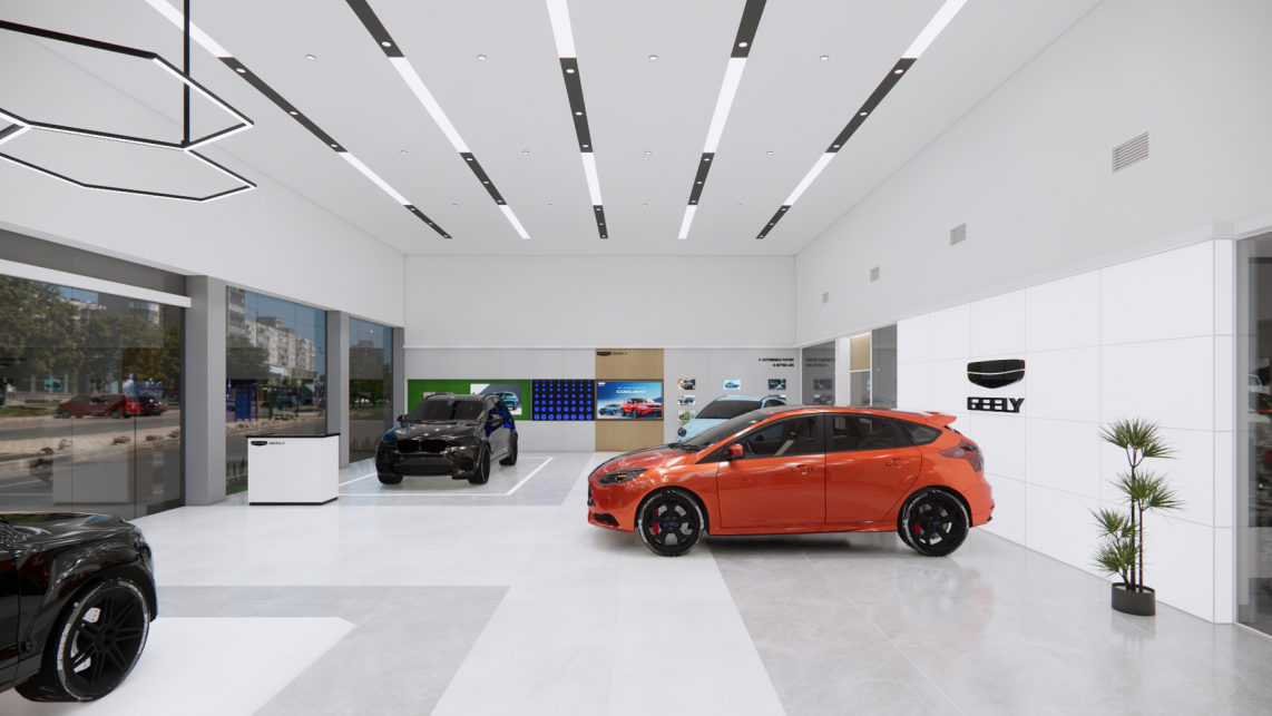 Portfolio 65 CT showroom geely ban ve 3D 7