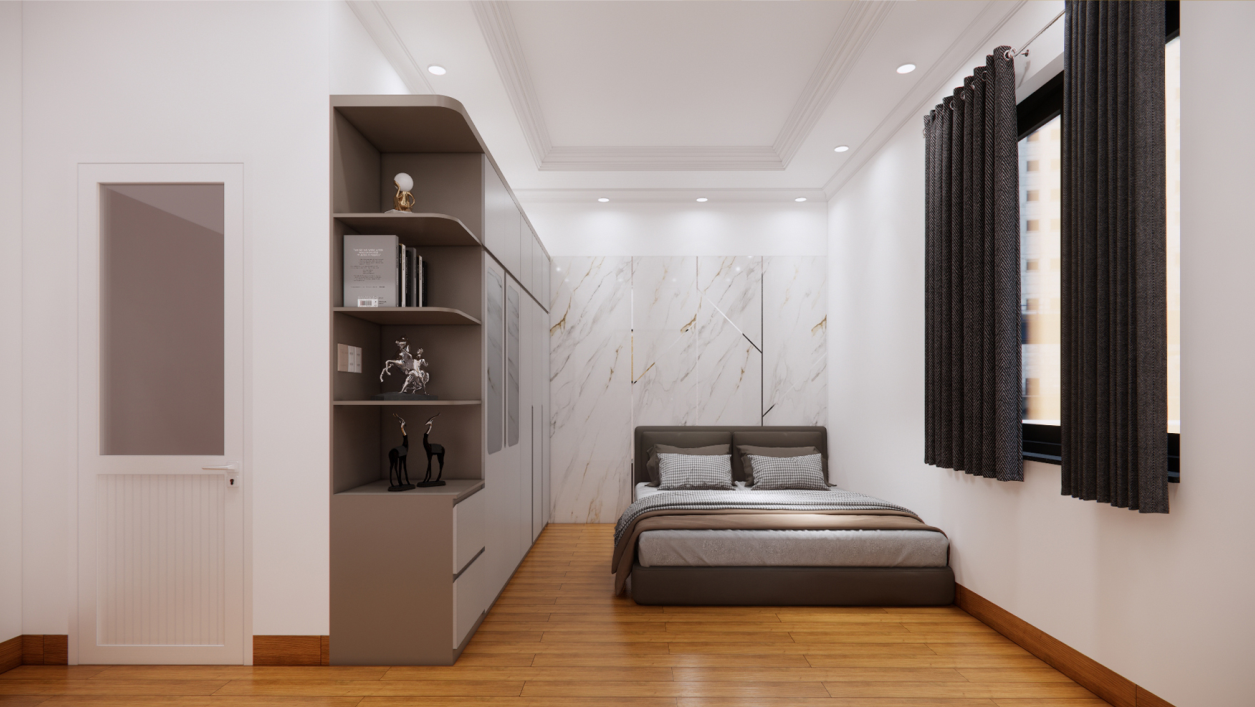 Thi Công Nội Thất Cần Thơ Trọn Gói: Hành Trình Biến Bản Vẽ 3D Phòng Ngủ Thành Thực Tế 32 Thiết kế giường ngủ 3D
