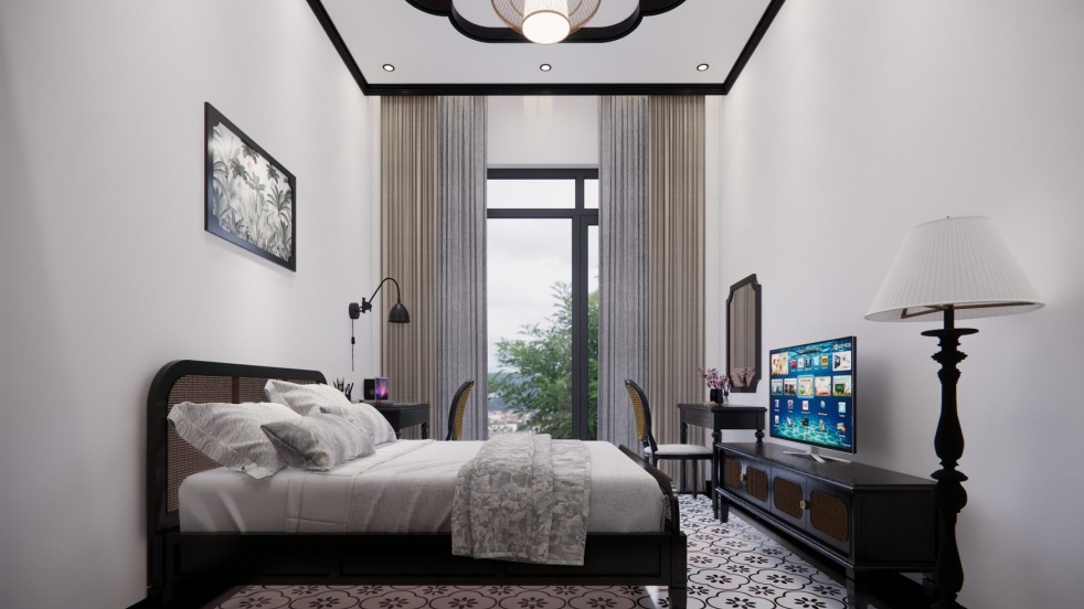 Thi Công Nội Thất Cần Thơ Trọn Gói: Không Gian Nhà Ở Đậm Chất Indochine Qua Bản Vẽ 3D 57 Góc decor phòng ăn