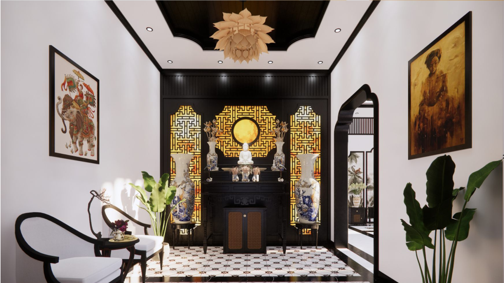 Thi Công Nội Thất Cần Thơ Trọn Gói: Không Gian Nhà Ở Đậm Chất Indochine Qua Bản Vẽ 3D 68 Bố trí thiết bị vệ sinh